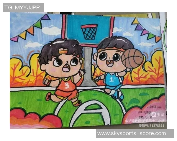 手绘风格展现姚明的卡通魅力与篮球精神的完美结合